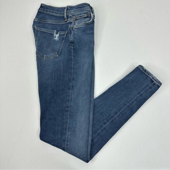 Agolde Women’s Blue Sophie Mid-Rise Skinny Stretch Designer Jean W23/L26 - Picture 2 of 12